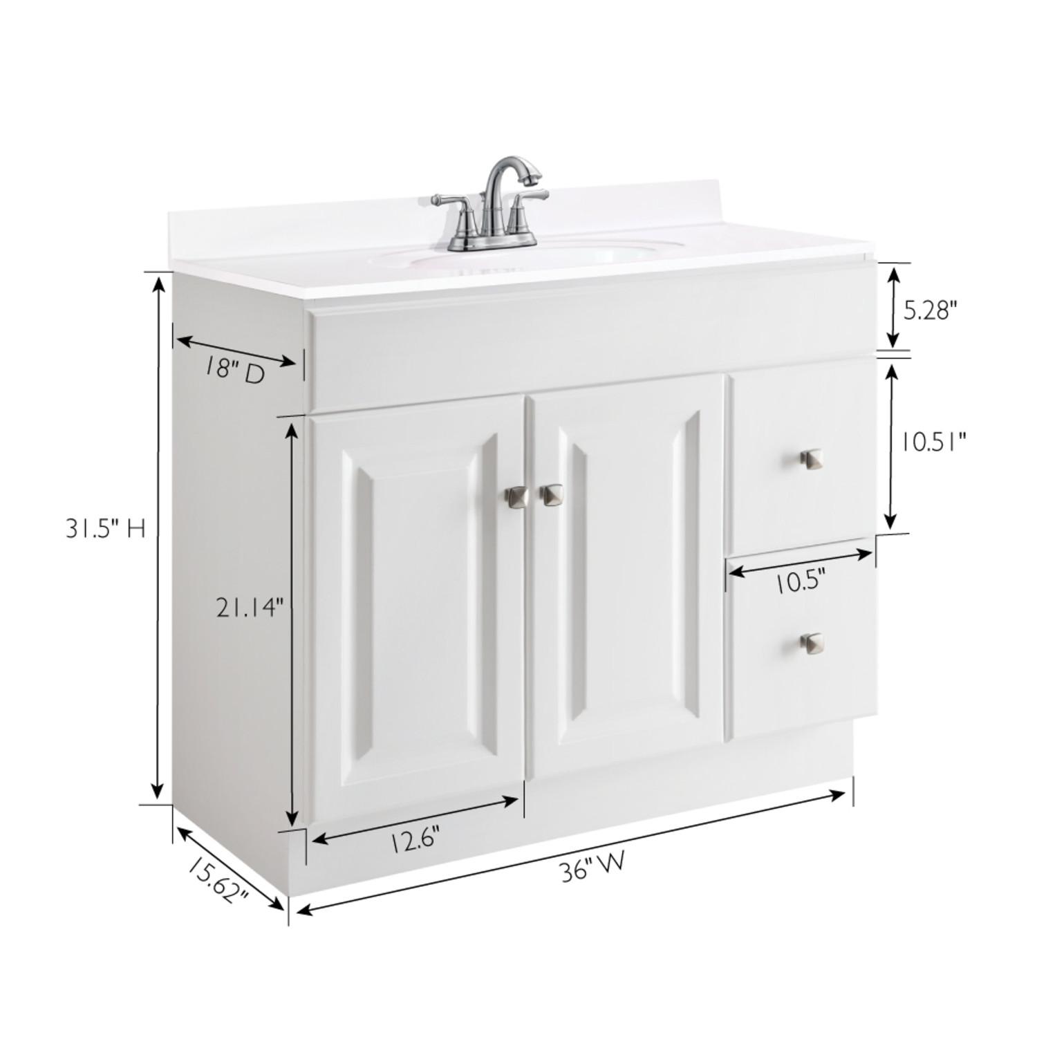 Wyndham 36 Inch  Drawer Vanity Without Top  Bath  Today's Design House