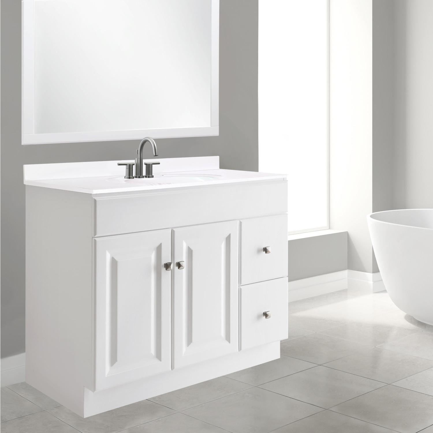 Wyndham 36 Inch  Drawer Vanity Without Top  Bath  Today's Design House