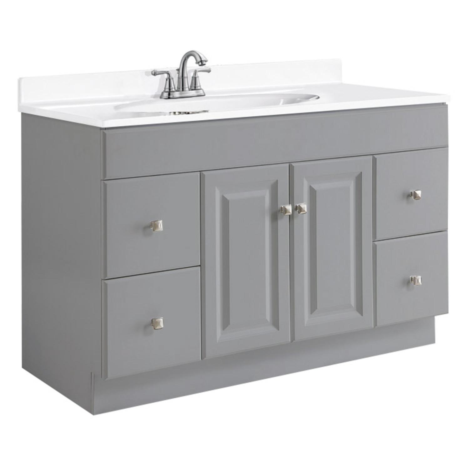 Wyndham 48 Inch | 21 Inch Vanity Cabinet Gray | Bath | Today's Design House