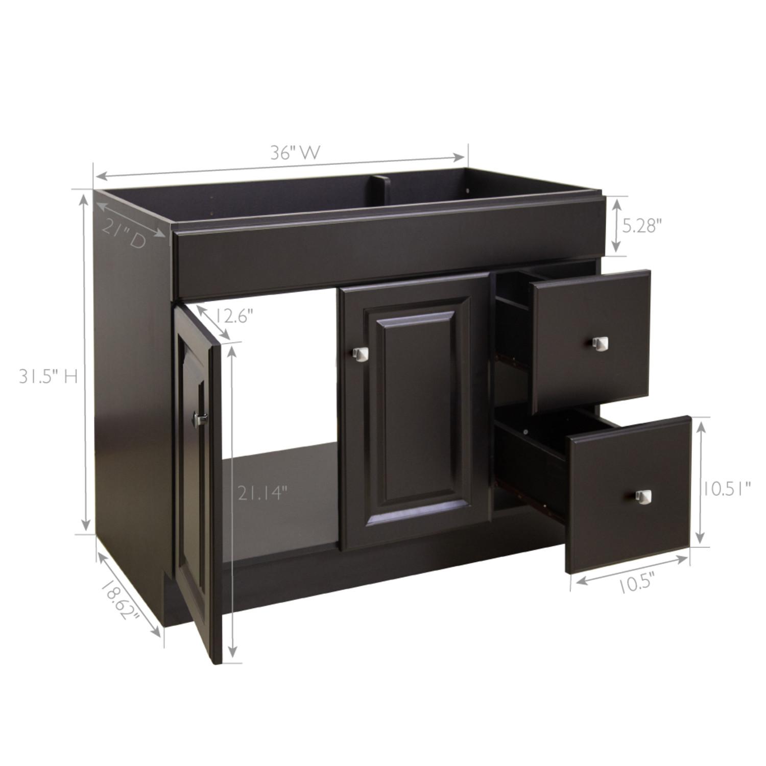 Wyndham Espresso Bath Vanity 36 Inch 21 Inch ǀ Bath ǀ Today's